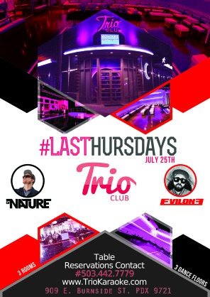 Portland Last Thursday Event: #LASTHURSDAY @ Trio Club | Music, Dancing, Drinks, Three Rooms Last Thursday at TRIO Club
