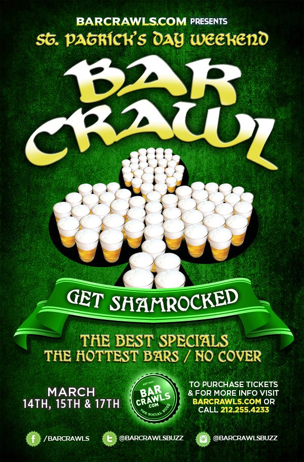 st patricks day bar crawl march 15