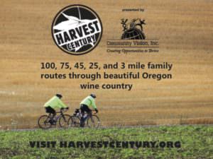 2016 Harvest Century Through Oregon’s Beautiful Wine Country | 100 / 75 / 45 / 25 & 3 Mile Routes, Wine Tasting, Seasonal Treats Harvest Century
