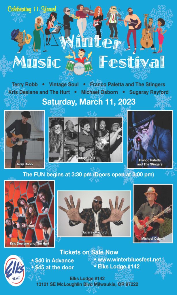 2025 Winter Music Festival Milwaukie Elks Lodge 2 Stages, 2 Dance